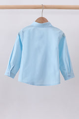 Blue button down shirt