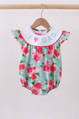 Floral I love dad embroidery ruffle bubble