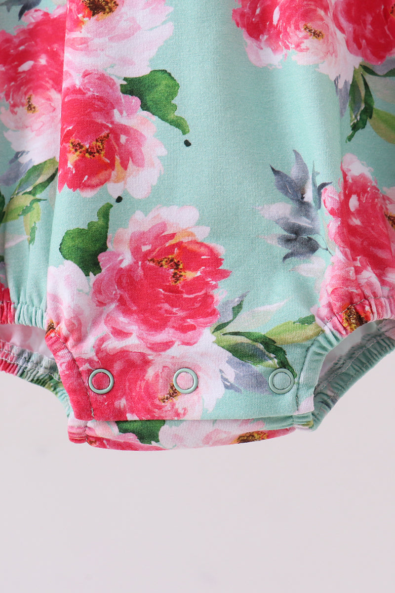 Floral I love dad embroidery ruffle bubble