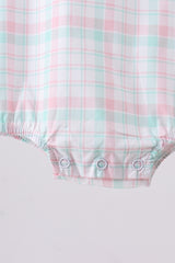 I love dad embroidery plaid bubble