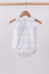 I love dad embroidery plaid bubble