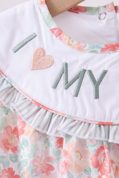 Floral Iove my mom ruffle bubble