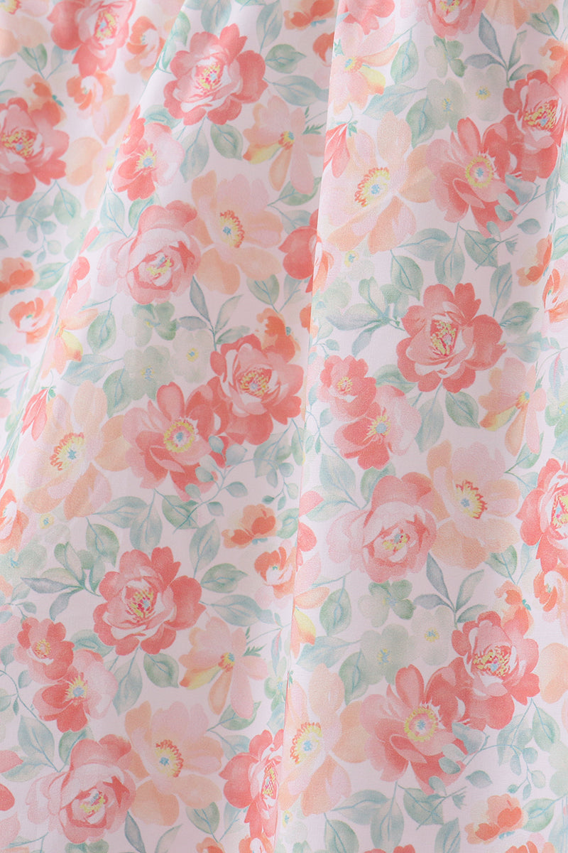 Floral I love my mom embroidery dress