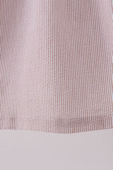 Latte stripe shell applique dress