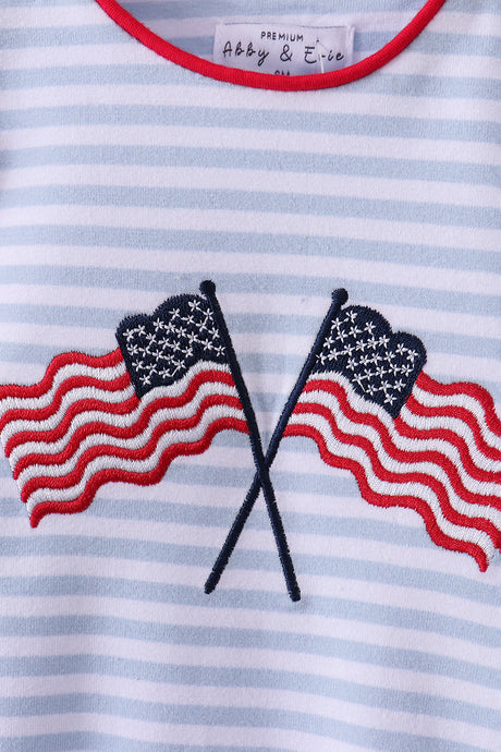 Red flag embroidery stripe jonjon