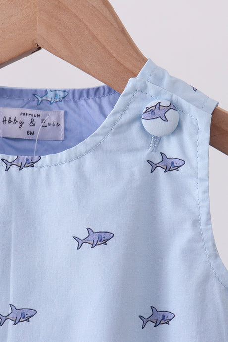 Blue shark print bubble