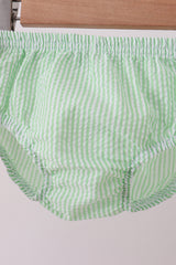 Red stripe watermelon embroidery seersucker bloomer set