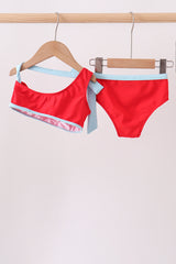 Red 2pc mom&me swimsuit