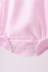 Pink stripe ruffle bubble