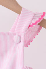 Pink stripe ruffle bubble