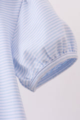 Blue School Applique Dress