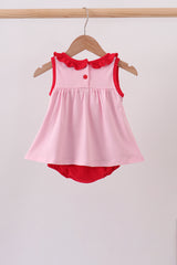 Pink Apple Embroidery Bubble