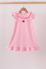 Pink Apple Ruffle Dress