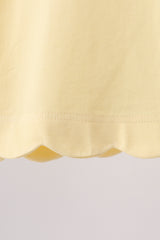 Yellow Apple Embroidery Scalloped Set