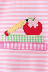 Pink Apple Pencil Embroidery Bubble