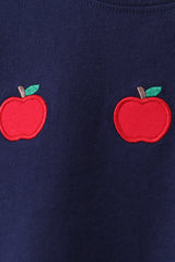 Navy Apple Embroidery Set