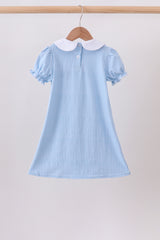 Blue Apple Smocked Dress