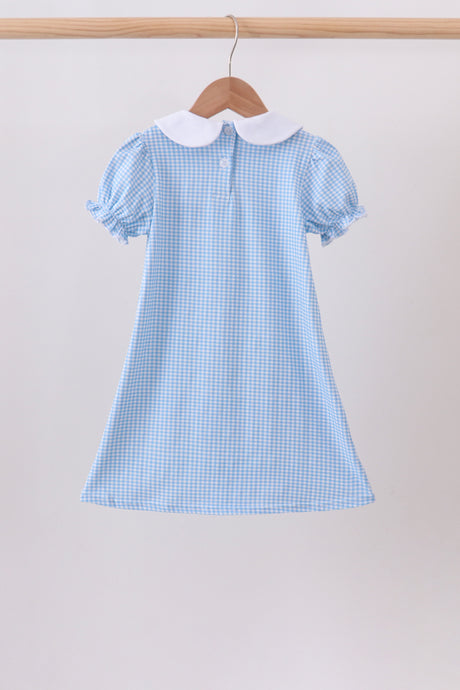 Blue Apple Smocked Dress