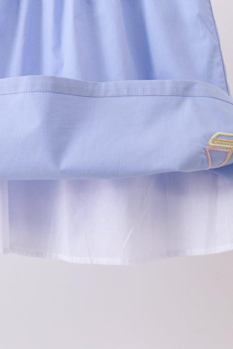 Blue Sailboat Embroidered Dress