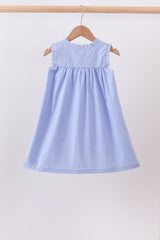 Blue Sailboat Embroidered Dress