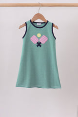 Green Ball Applique Dress