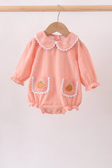 Pumpkin Jacquard embroidery pocket bubble