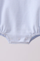 Green duck embroidery stripe bubble