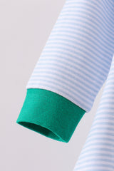 Green duck embroidery stripe bubble