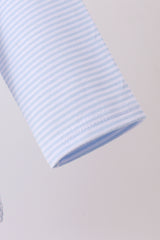 Blue stripe duck embroidery pullover
