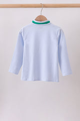 Blue stripe duck embroidery pullover