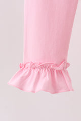 Pink ruffle pants