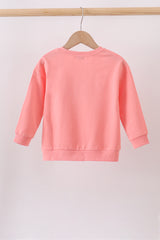Pink Floral Bow Embroidery Top