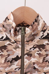 Camouflage zipper pullover