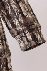 Camouflage tree zipper pullover