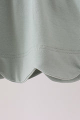 Green turkey embroidery scalloped bloomer set