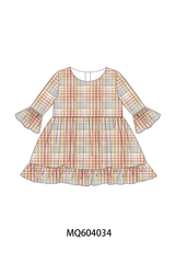 Pink plaid ruffle dress