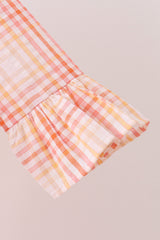 Pink plaid ruffle dress