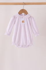Pink dot turkey embroidery ruffle bubble