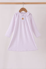Pink dot turkey embroidery dress