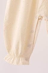 Beige turkey embroidery romper