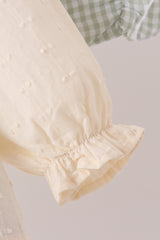 Beige turkey embroidery bloomer set
