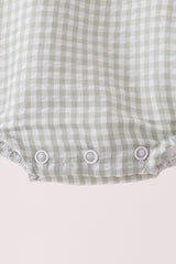 Beige turkey embroidery gingham bubble