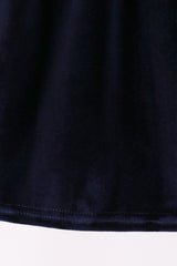 Navy plaid bow dress