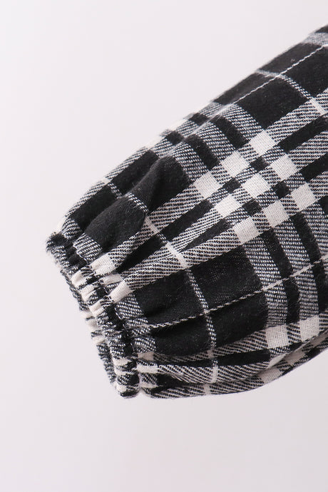 Black&white plaid dress