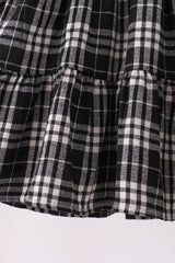 Black&white plaid dress