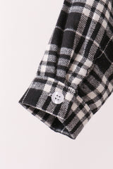 Black&white plaid button down shirt