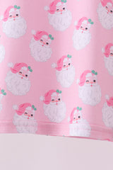 Pink santa claus bamboo pajama set