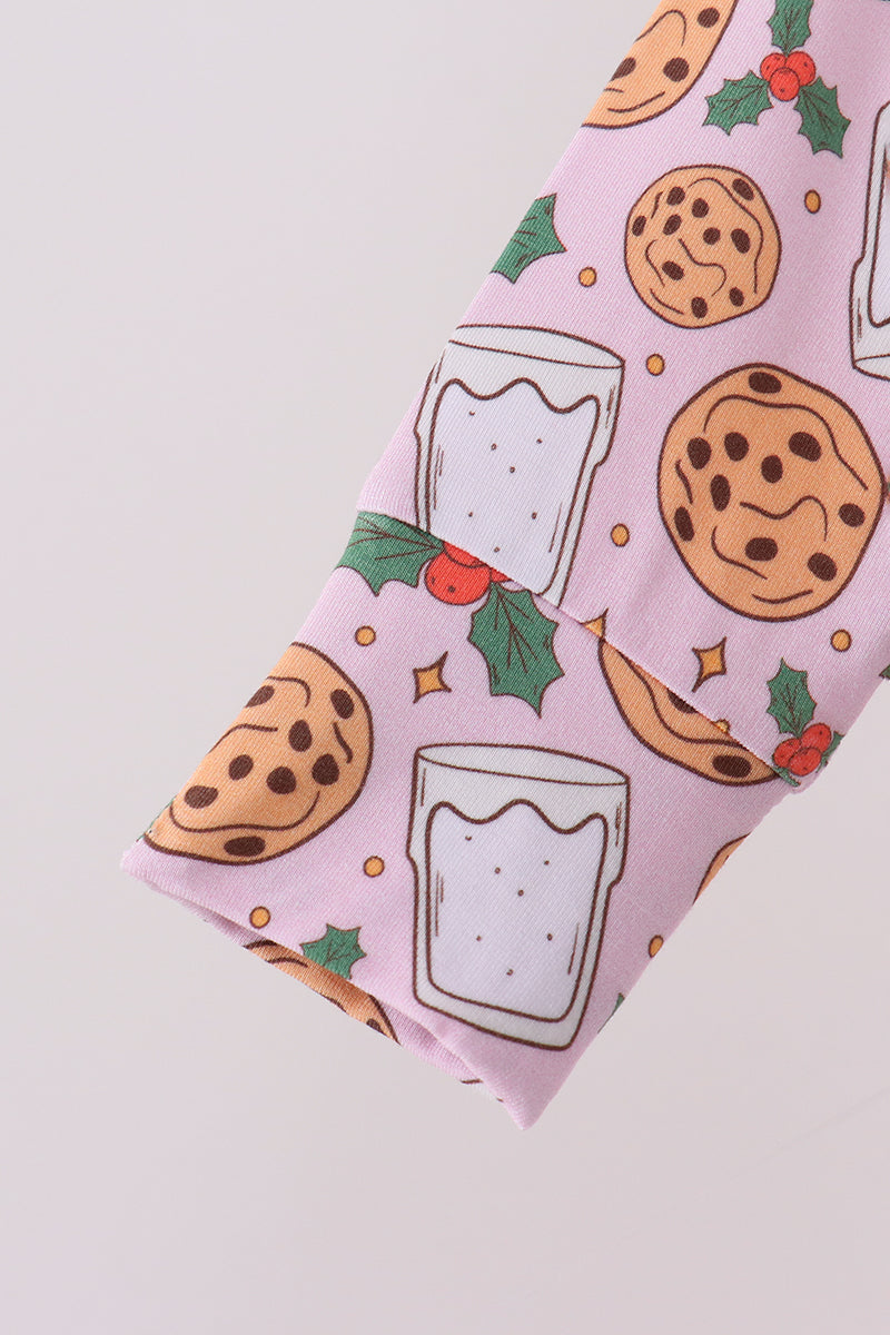 Pink milk cookie holly bamboo romper