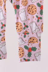 Pink milk cookie holly bamboo romper