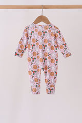 Pink milk cookie holly bamboo romper
